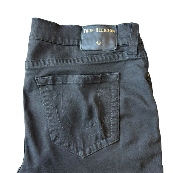 True Religion Rocco Relaxed Skinny Jeans Men's 38x33 Black Stretch *Stains - Picture 4 of 10